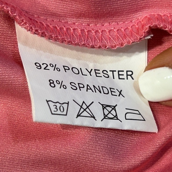 Gracyoga Classic & Comfy Asymmetrical Sleeveless Ruched Pink Dress Size-XXL NWT - Picture 6 of 10